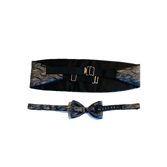 🌴 Adolfo Cummerbund & Bow Tie - Adjustable - Picture 3 of 9